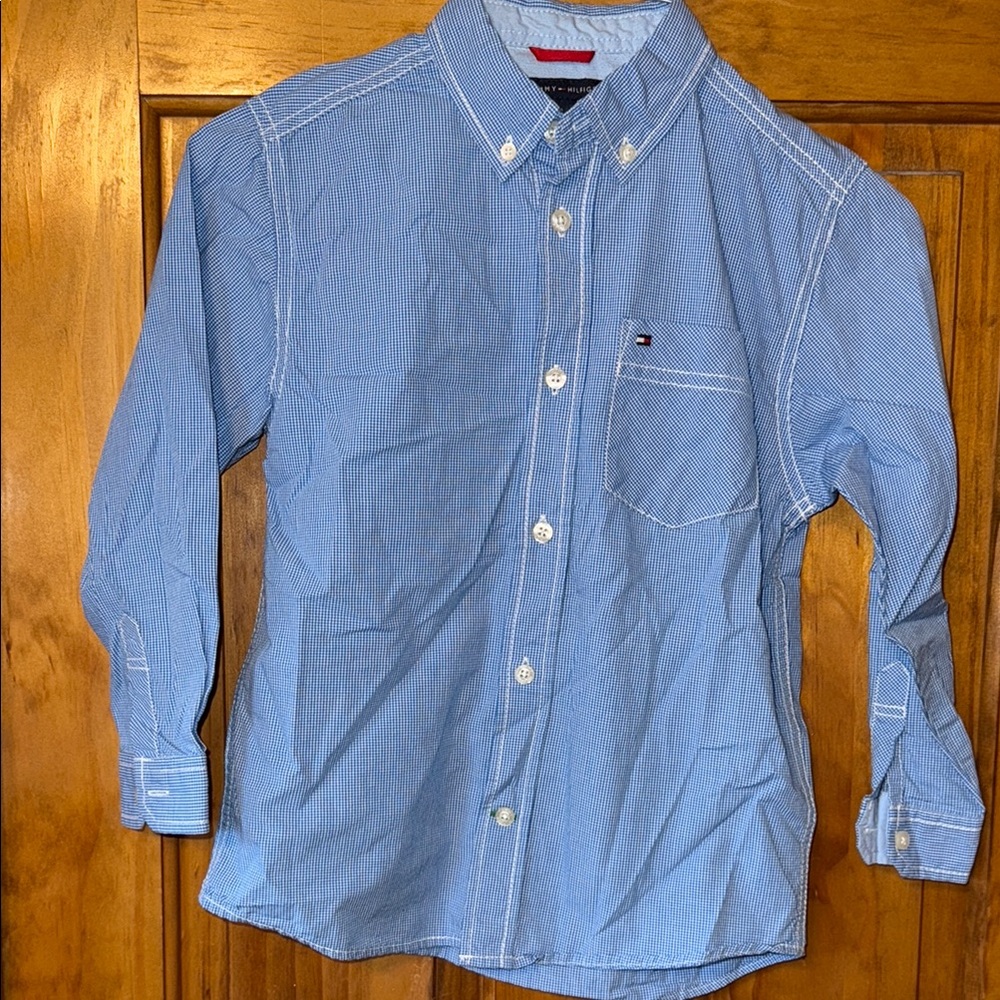 Tommy Hilfiger Light Blue Checkered Shirt